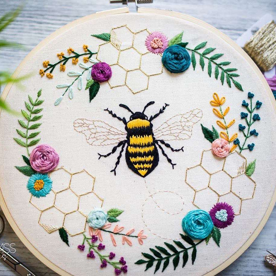 Sweet Bee Embroidery Workshop - July 11th