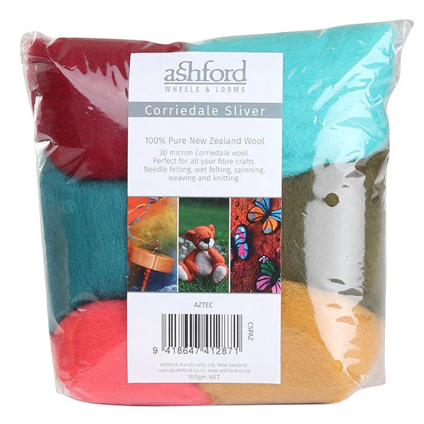 Corriedale 7 Color Wool Packs - 100 gr