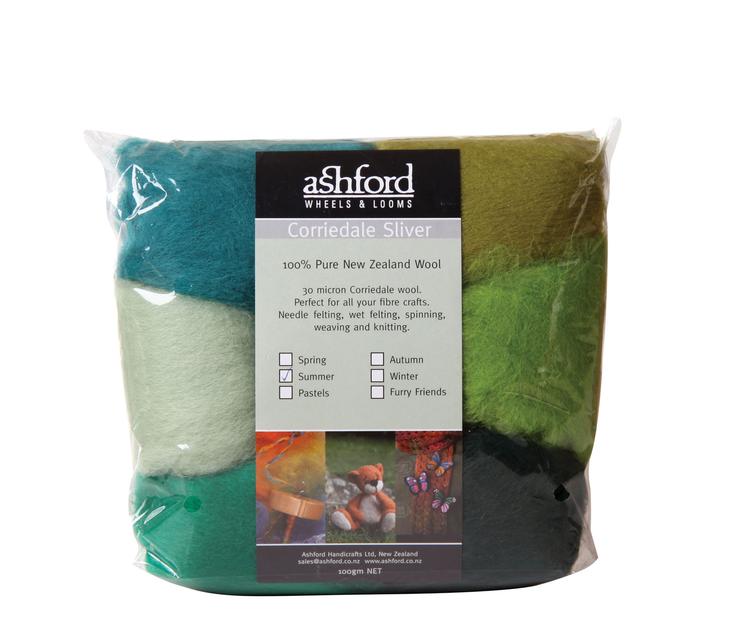 Corriedale 7 Color Wool Packs - 100 gr