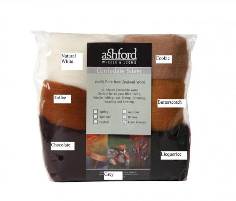 Corriedale 7 Color Wool Packs - 100 gr