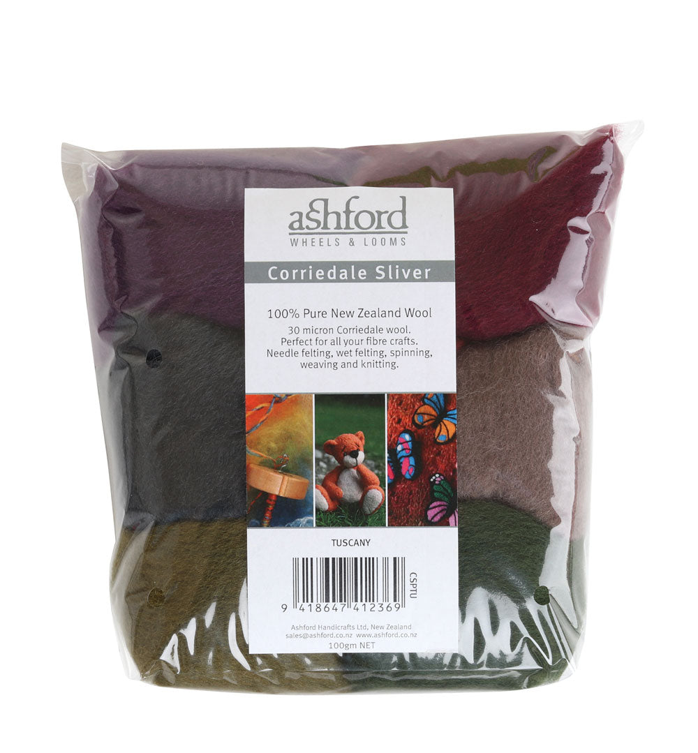 Corriedale 7 Color Wool Packs - 100 gr