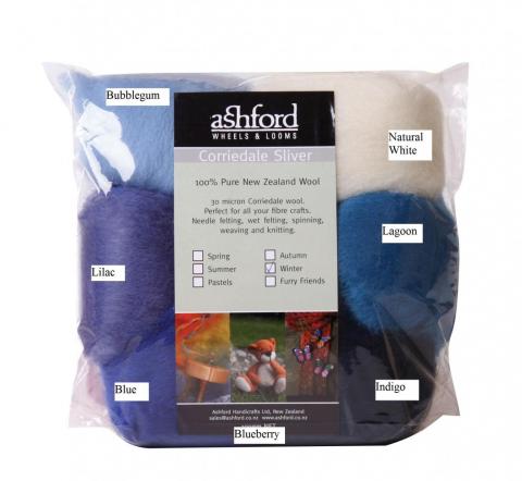 Corriedale 7 Color Wool Packs - 100 gr