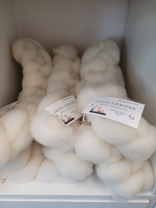BFL Lamb White Roving - 50g