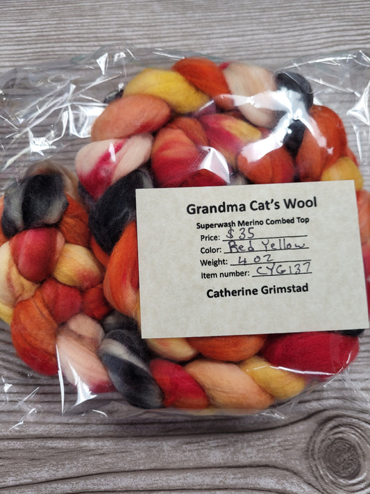 Grandma Cat's Wool Roving