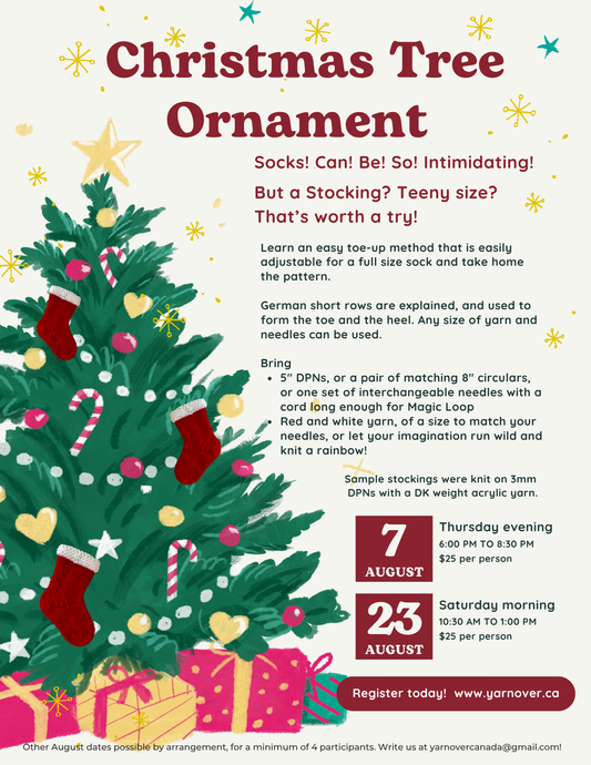 Knit Stocking Ornament Class