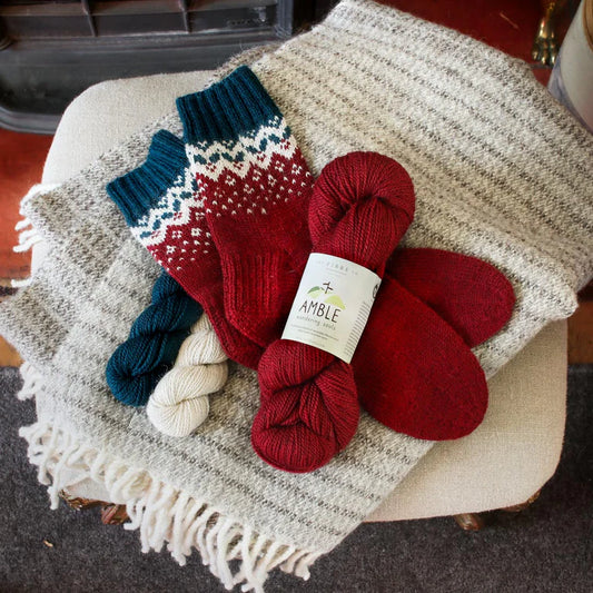 The Festive Mistletoe Sock Kit