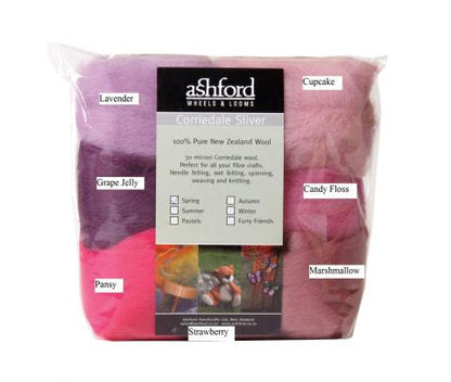 Corriedale 7 Color Wool Packs - 100 gr