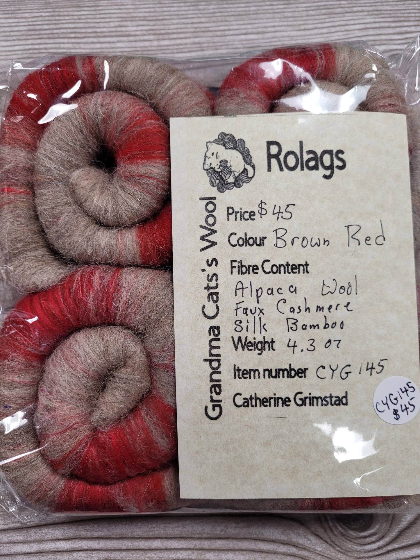 Grandma Cat's Wool Rolags