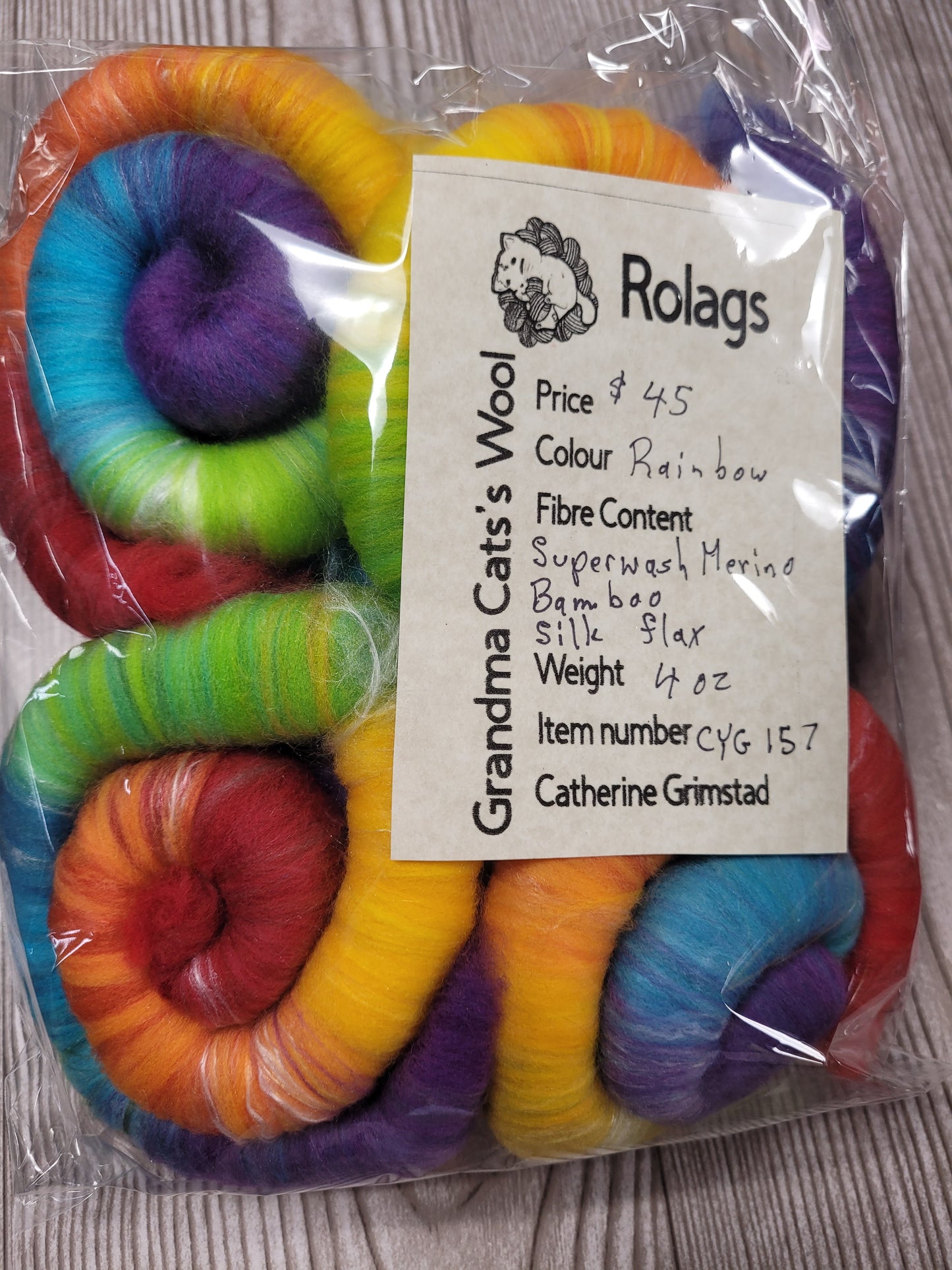 Grandma Cat's Wool Rolags