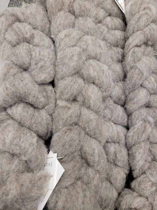 Clun Forest X Light Grey Roving