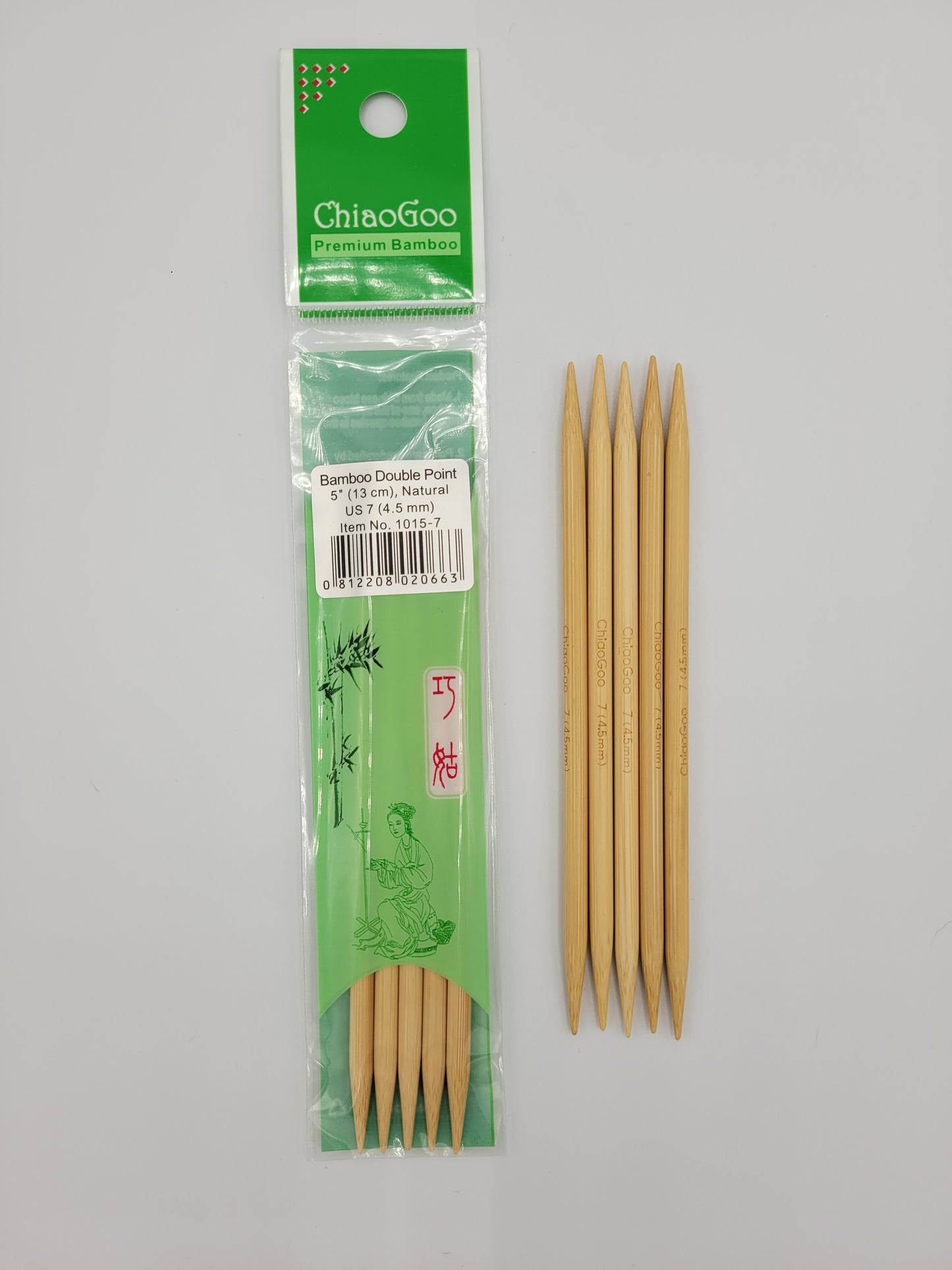ChiaoGoo Bamboo DP Needle - 5 Inch